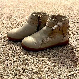 Uggs toddler girls booties , only worn fee times in good condition.
